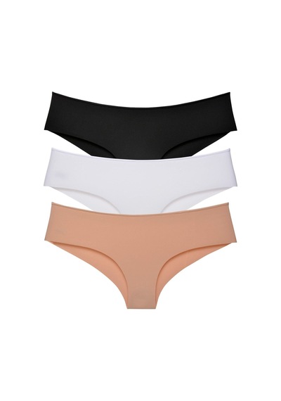 Sensu Kadın - Brazilian Panty Lazer Kesim Külot 3'lü Paket Set Karışık Karışık