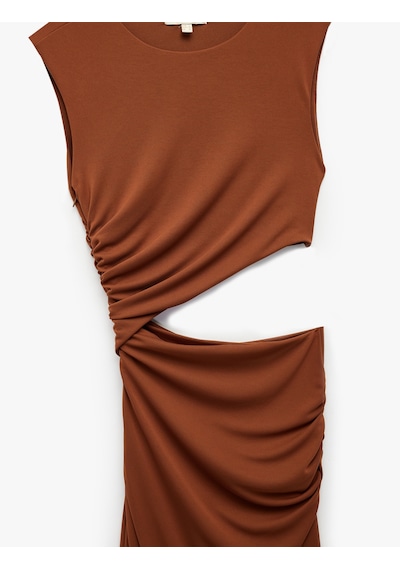 Koton Kolsuz Drapeli Pencere Detaylı Bisiklet Yaka Uzun Bodycon Elbise Kahverengi 6wak80036fk Kahve Koton Kolsuz Drapeli Pencere Detaylı Bisiklet Yaka Uzun Bodycon Elbise Kahverengi 6wak80036fk Kahve