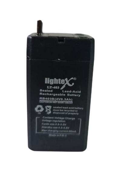 Lightex Lt-403 4Volt 0.3Amper Akü 20X26X48Mm