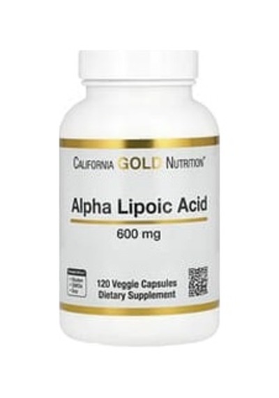 California Gold Nutrition, Alpha Lipoic Acid, 600 Mg, 120 Veg Capsules Aromasız