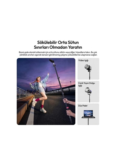 Ulanzi Tt43 Iı 210cm Reversible 2 İn 1 Işık Standı - S085