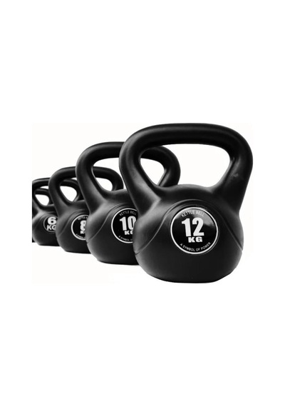 12 Kg Çaydanlık Tipi Dambıl Kettlebell Ağırlık Siyah Tek Ebat