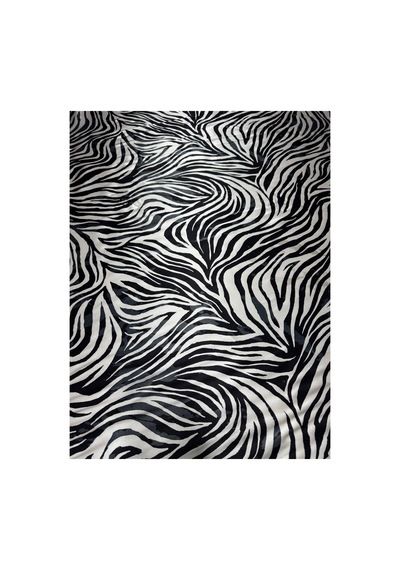 İpek Floş Saten Kumaş Parlak Dökümlü Polyestersiz Elbiselik 150 Cm En 3000 -4 Zebra
