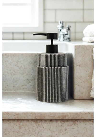 Maren Polyresin Sıvı Sabunluk Modern Banyo Aksesuarı 300 Ml Antrasit Diğer
