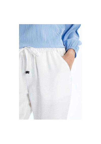 LC Waikiki Lcwaıkıkı Classic Beli Lastikli Loose Fit Kadın Pantolon Ecru