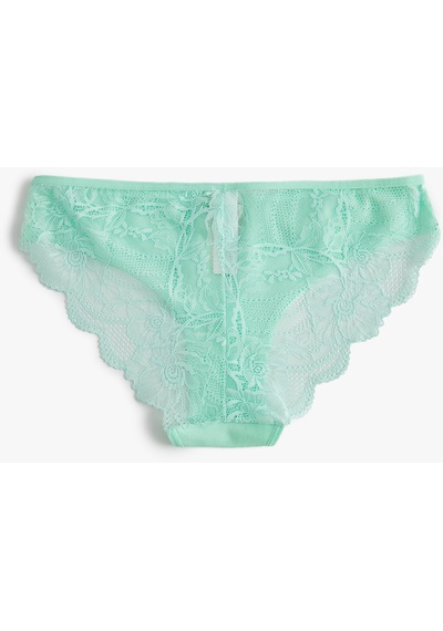 Koton Brief Dantelli Külot Fitilli Pamuklu Yeşil 4slk30108mk Yeşil