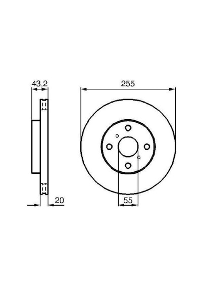 Toyota Yaris P1 99-05 1.3 1999-2005 Bosch Ön Disk 2 Adet