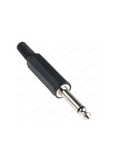 6.35mm Kablo Montajlı Mono Fiş 2 Kutuplu Çivi Jack Konnektörü