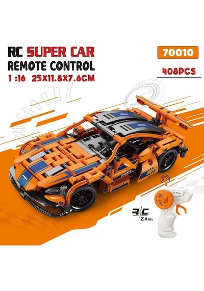 408 Parça Uzaktan Kumandalı Rc Araba Yapı Seti Mclaren Modeli 2.4 Ghz Oyuncak Uyumlu Spor Araba