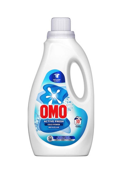 Omo Active Fresh Cold Power Beyazlar İçin Sıvı Deterjan 1500 Ml 2 Adet 2'li Set