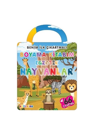 Benim İlk Çıkartmalı Boyama Kitabım - Egzotik Hayvanlar