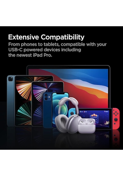 65w Usb-c 2 Port Araç İçi Hızlı Şarj Aleti Pps Desteği Akım Korumalı Güç Adaptörü Çakmaklık İphone & Android & İpad & Macbook Type-c - Acp02562