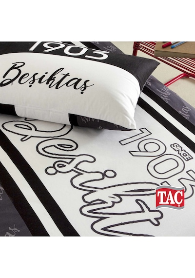 Taç Lisanslı Beşiktaş 1903 Glow Tek Kişilik Pamuk Nevresim Takımı