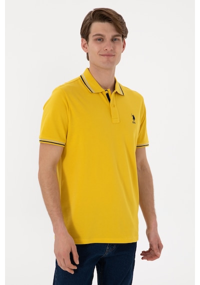 U.S. Polo Assn. Erkek Regular Fit Polo Yaka Sarı Basic Tişört 50306011-VR094
