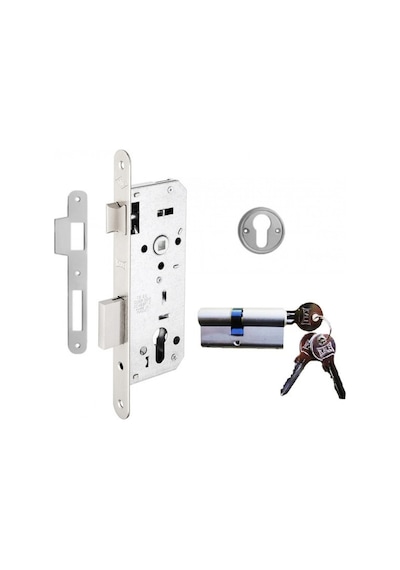 Kale 152r 35 Mm Standart Daire Kilidi - Oval Nikel 68mm Silindirli