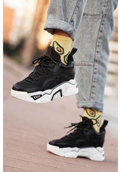 Khayt Alice Fashion Hafif Kadın Spor Ayakkabı Siyah