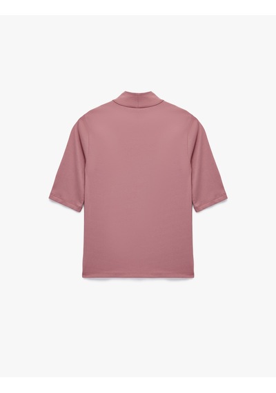 Koton Slim Fit Pamuklu 3/4 Kol Dik Yaka Tişört Pembe 6wak50171ek Gül Koton Slim Fit Pamuklu 3/4 Kol Dik Yaka Tişört Pembe 6wak50171ek Gül