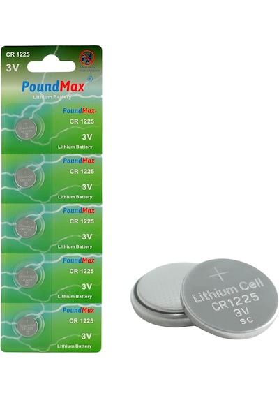 Poundmax 5 Adet 1225 Cr1225 Dl1225 3 V Lityum Düğmeli Piller 5'li Paket