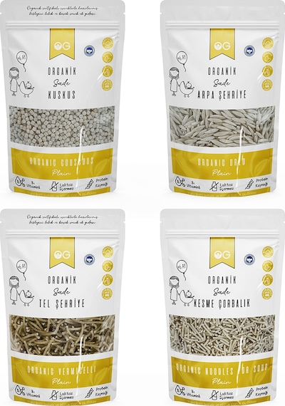 OG natural 4'lü Organik Sade Makarna Seti 6/7 Ay Sade