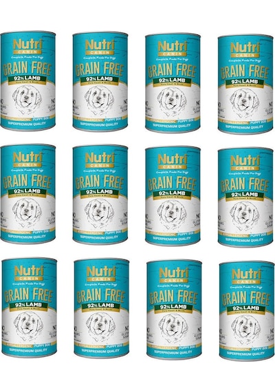 Nutri Canin Tahılsız %92 Kuzu Etli Konserve Yavru Köpek Maması 12 x 400 G