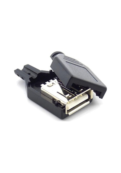 Usb Dişi Konnektör Kapak Lehim Tipi Dişi Usb Adaptör Dişi Usb Lehim Tipi Jack