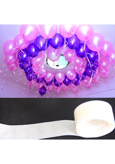 100 Ad Balon Yapışkanı. Balon Stickere. Çift Taraflı Bant