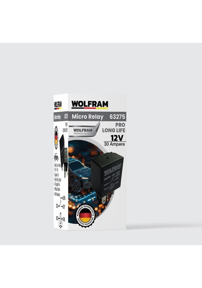 Wolfram 12 Volt 30 Amper Çift Platinli 5 Pinli Mikro Röle - 10 Adet