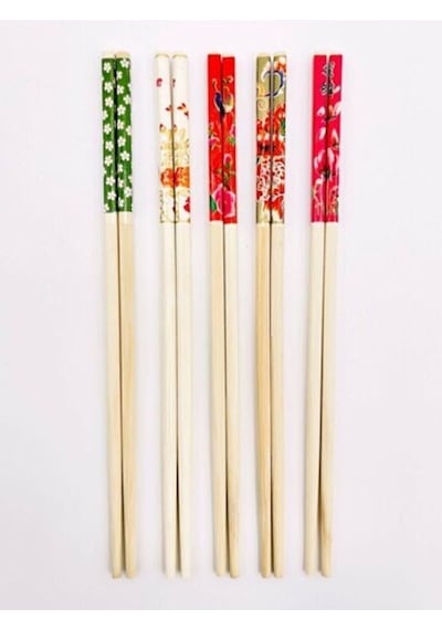 Bambu Chopstick Çubuk Yemek Çubuğu Yıkanabilir Tekrar Kullanılabilir 10 Çift- 20 Adet - Elm-01-768263