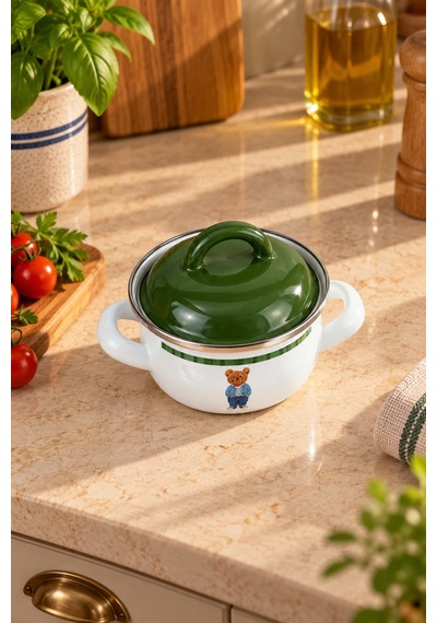 Bernardo Harmony Emaye Mini Pot 12 Cm Siyah