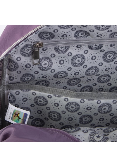 Nas Bag Unisex Büyük Boy Su Geçirmez Waterproof Hafif Sırt Çantası Çok Gözlü Mor