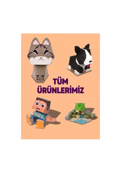 Sevimli Köpekler Origami Seti, Kağıt Katlama Seti Paper Craft, Ebeveyn Çocuk Aktiviteleri