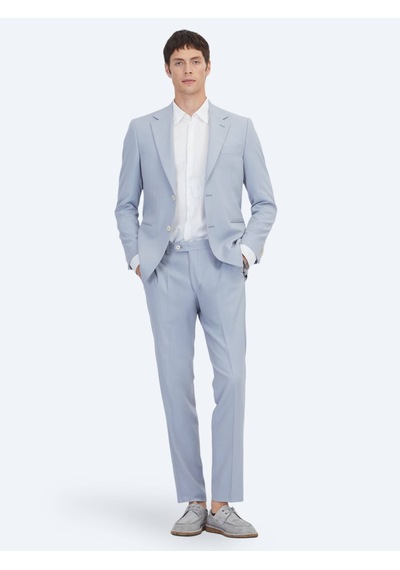 Kip Mavi Düz Modern Fit Takım Elbise