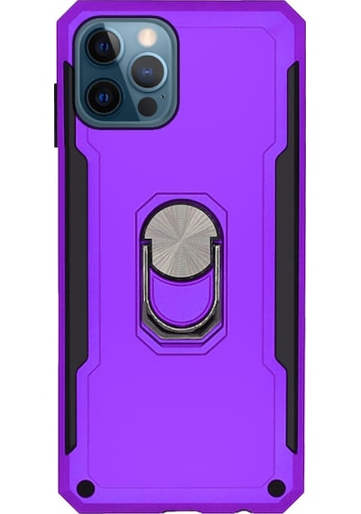 Apple Uyumlu iPhone 12 Pro Max Kilif Panzer Ring Tam Koruma Arka Kapak 478278345
