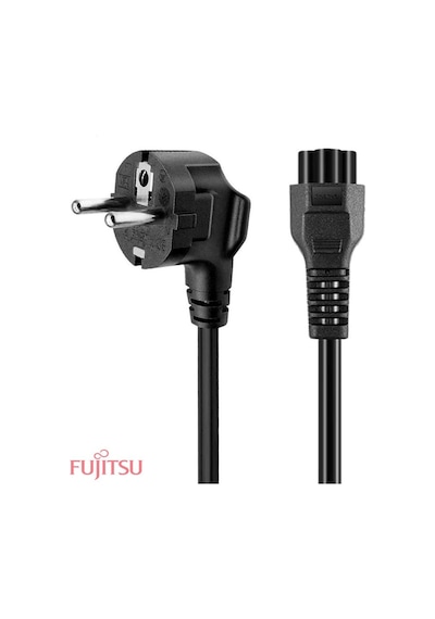 Fujitsu Notebook Adaptör Güç Kablosu 1.2 Mt Yonca Kablo Power Laptop Bilgisayar Kablosu Siyah
