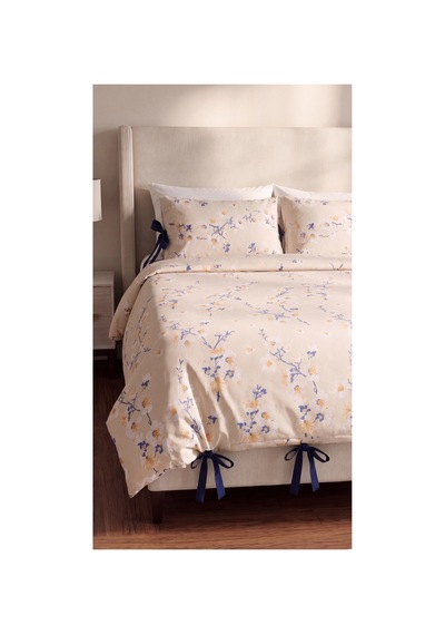 %100 Pamuk Çiçek Desenli Çift Kişilik Nevresim Seti 4 Lacivert Bağcıklı 2 Adet Tek Bağcıklı Yastık Kılıfı Ekru - 907788545 Ekru %100 Pamuk Çiçek Desenli Çift Kişilik Nevresim Seti 4 Lacivert Bağcıklı 2 Adet Tek Bağcıklı Yastık Kılıfı Ekru - 907788545 Ekru