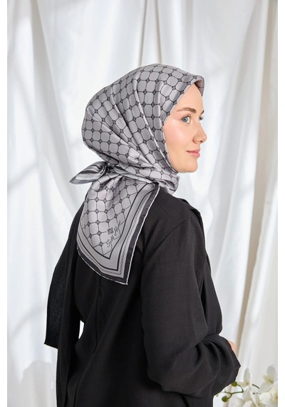 Silk Home %100 Twill İpek Eşarp S539 Gri