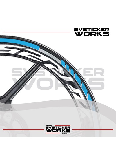 Yamaha Yzf-r25 Jant Sticker Dış Ve İç Set Sticker Jant Şeridi Mavi