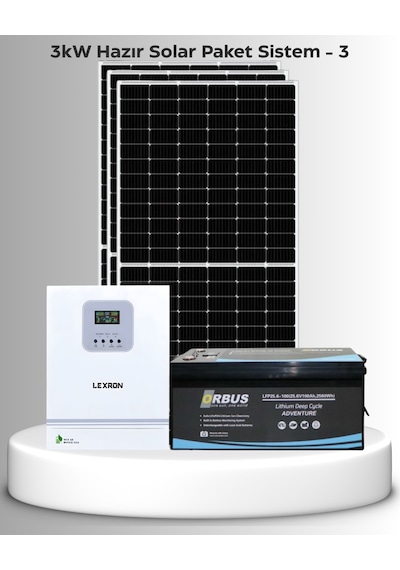 3kw Hazır Solar Paket - 3 Mppt Akıllı İnverter Off-grid Sistem