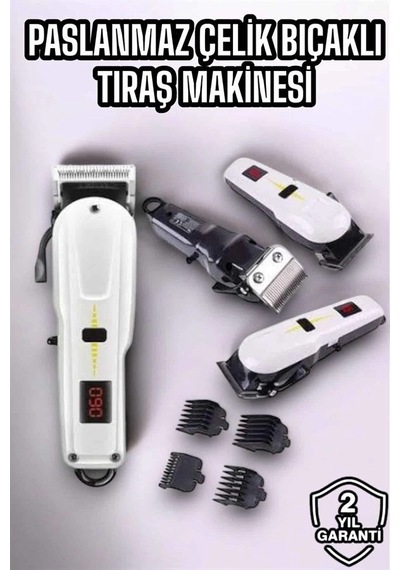Epilons Yeni Nesil Tıraş Makinesi Uzun Şarjlı Paslanmaz Çelik Bıçaklı 1.5 Saat
