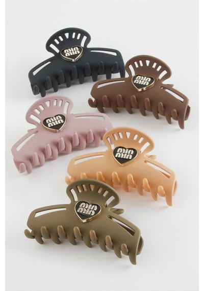 Kalp Renkli Mandal Toka 10 Cm Kahverengi