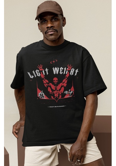 Tasarım Light Weight Ronnie Coleman Bodybuilding Fitness Sporcu G Siyah