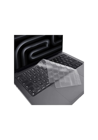 Apple Uyumlu MacBook Pro 14 İnç M3/m3 Pro/m3 Max A2992 A2918 Türkçe Q Klavye Şeffaf Klavye Koruyucu Çok Renkli
