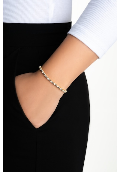 Amelie 18 Ayar Sarı Altın Kaplama 19 Cm Gümüş İnci Bileklik Sarı