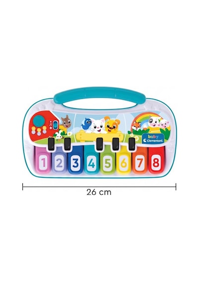 Clemento-ni Işıklı Ve Sesli 6 Farklı Modlu Eğitici Ve Öğretici 26 Cm Oyuncak Çocuk Piyanosu