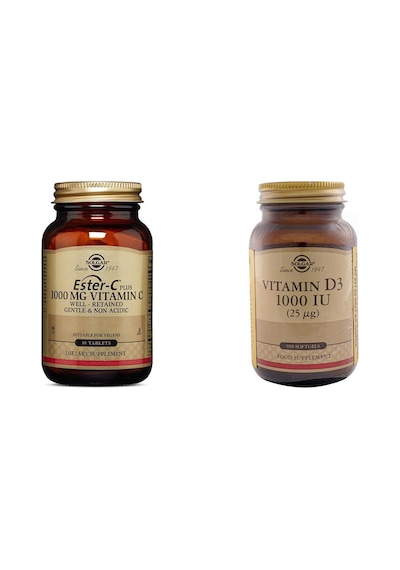 Solgar Ester-C Plus 1000 Mg 30 Tablet Solgar Vitamin D3 1000 Iu 1