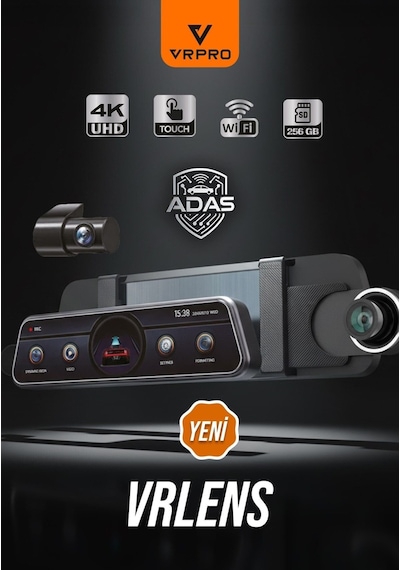 Vrlens 2 Kameralı 10'' Touch Screen-adas+bsd-4k+2k-loop Recording