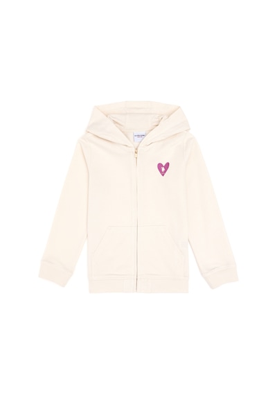 U.S. Polo Assn. Kız Çocuk Krem Fermuarlı Basic Sweatshirt 50296390-VR071