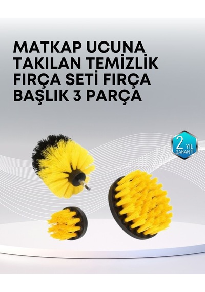 3 Lü Matkap Ucu Temizlik Fırçası Seti Naylon Kıl Araç Jantı Temizliği Mh-hs4205-8597
