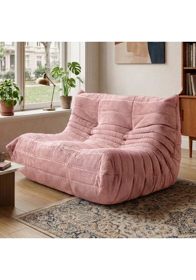 Köşe Koltuk Takımı Sünger L Koltuk Oturma Odası Kanepe Pembe