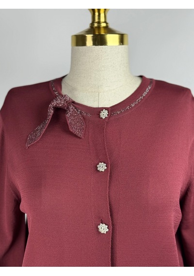 Ghisa Gh-26kobhrk3215-b Bordo Renk Hırka Çok Renkli